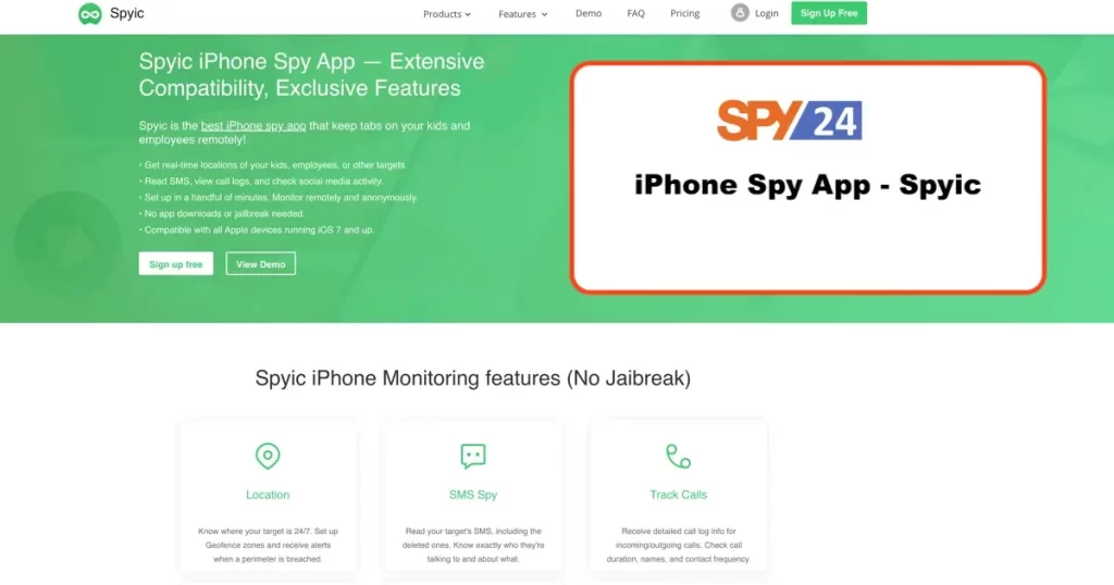 Spyic – free iPhone spy app without target phone
