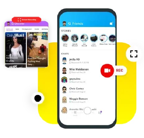 SnapChat Screen Recorder to Remotely