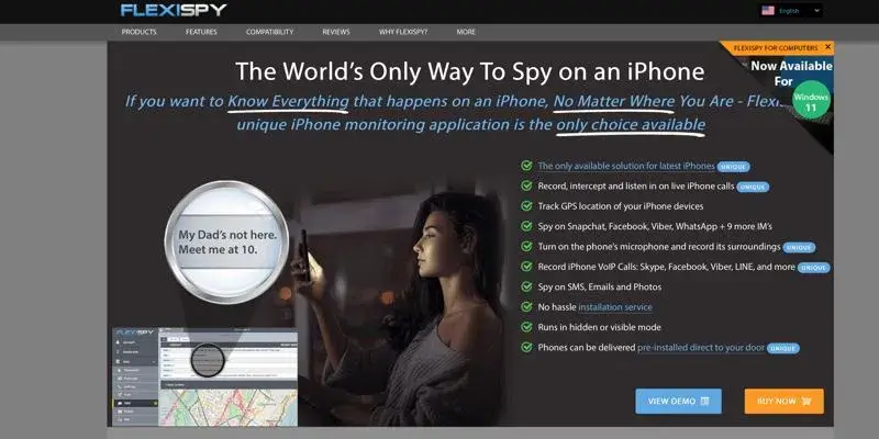 FlexiSpy iPhone 11 spyware