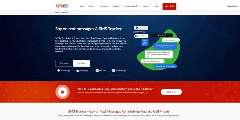 Spy on SMS spy24