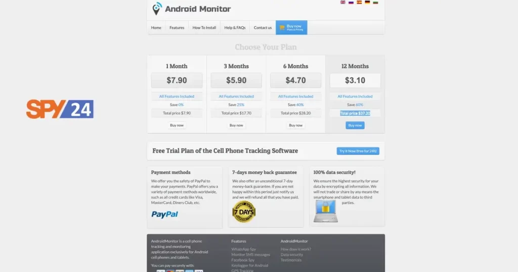 Buy now - Plans and Costs AndroidMonitor