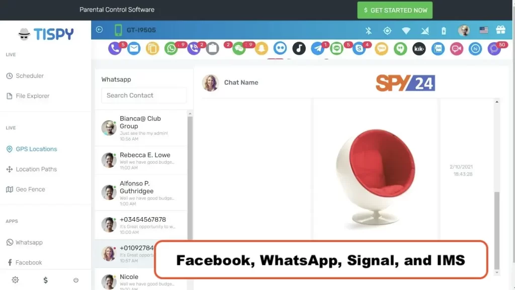 Tispy App Reviews Price for iPhone & Android Sign up 7 TiSpy review