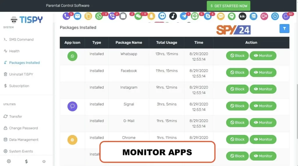 Tispy App Reviews Price for iPhone & Android Sign up 9 TiSpy review