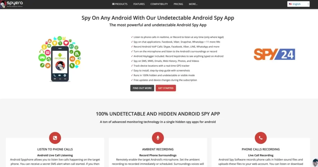 Spyera - free hidden spy apps for android