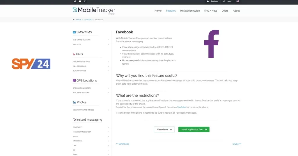 Mobile Tracker free - facebook tracker app
