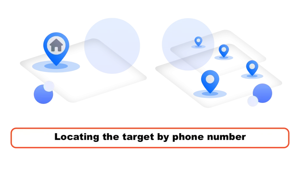 Locating the target by phone number