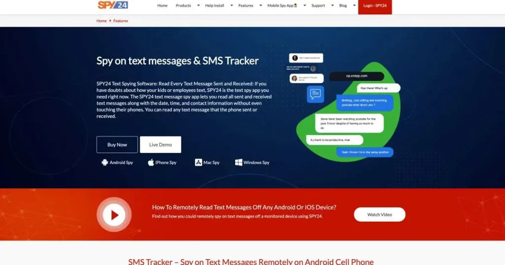 SPY24 Track Text Messages 