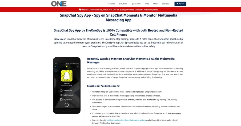 TheOneSpy - what is the Snapchat spy app