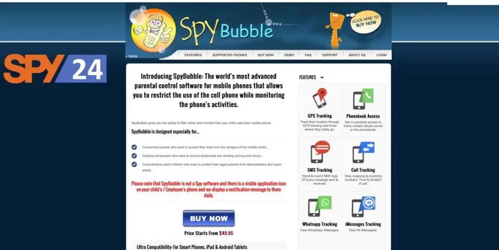 SpyBubble is free to download