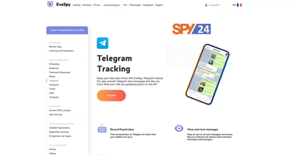 EvaSpy Telegram spy app review