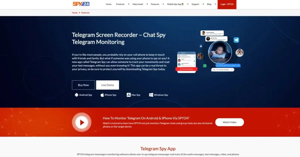 SPY24 - Best Telegram Spy App