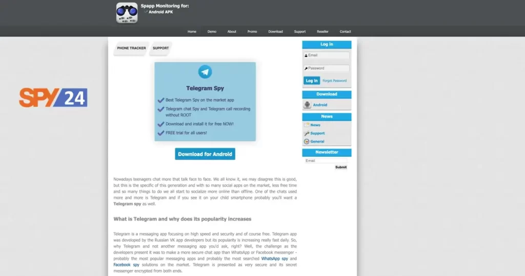 Spapp Monitoring - how to spy telegram