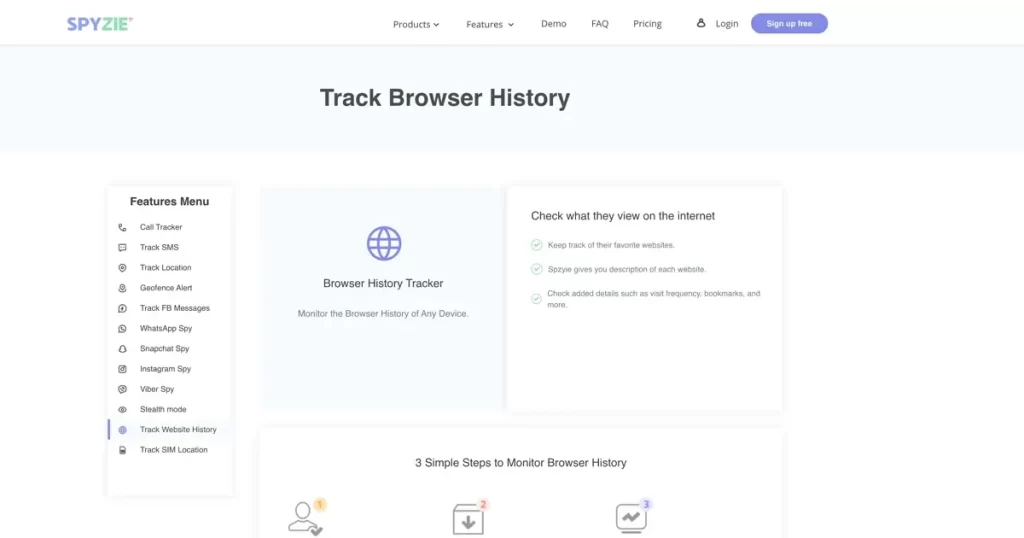 Spyzie - how to track internet history on cell phone