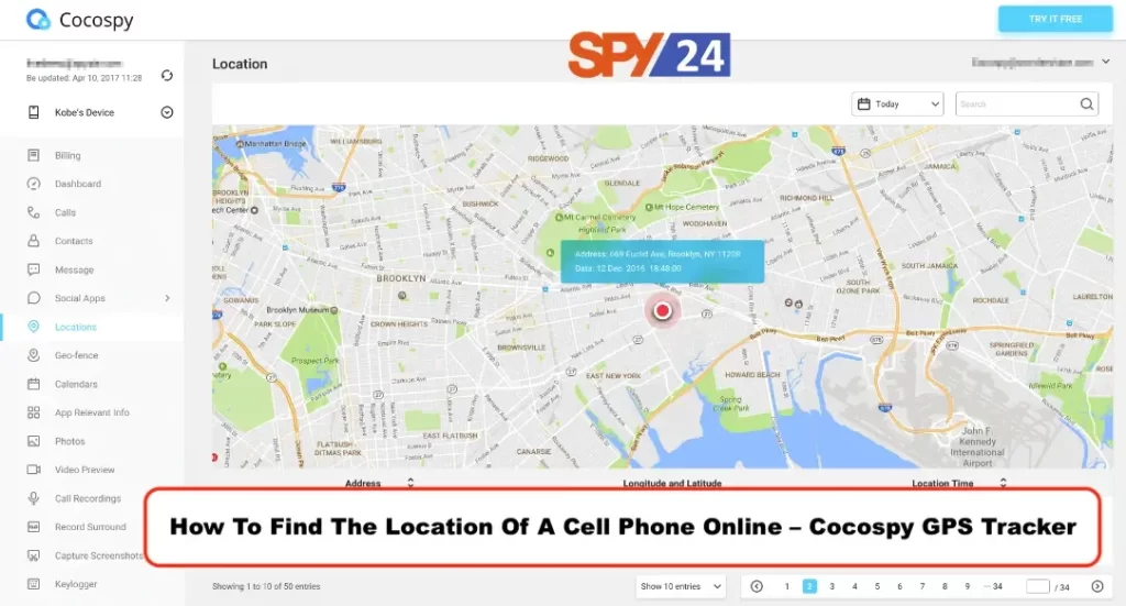 How To Find The Location Of A Cell Phone Online - Cocospy GPS Tracker
