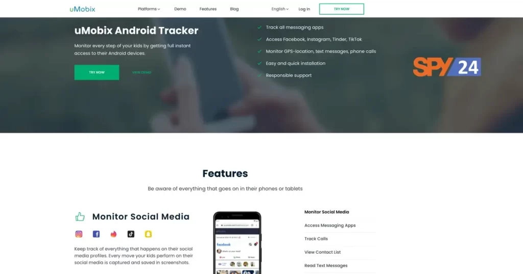 Android Tracker With Lots of Cool Features - uMobix.com