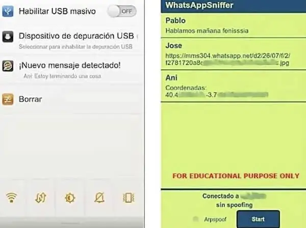Whatsapp Sniffer & Spy Tool