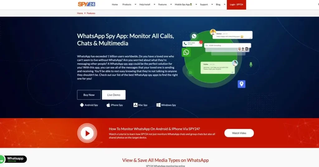 SPY24 is the best WhatsApp spy app for iPhone - Android