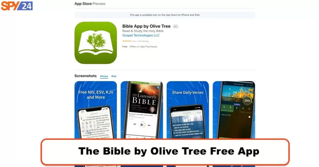 10 Best Free Bible App for iPhone And iPad 2022? 7 The Bible by Olive Tree Free App