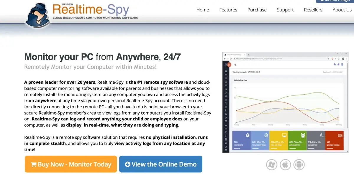 Realtime-Spy Review Android - IOS Software PC & MAC