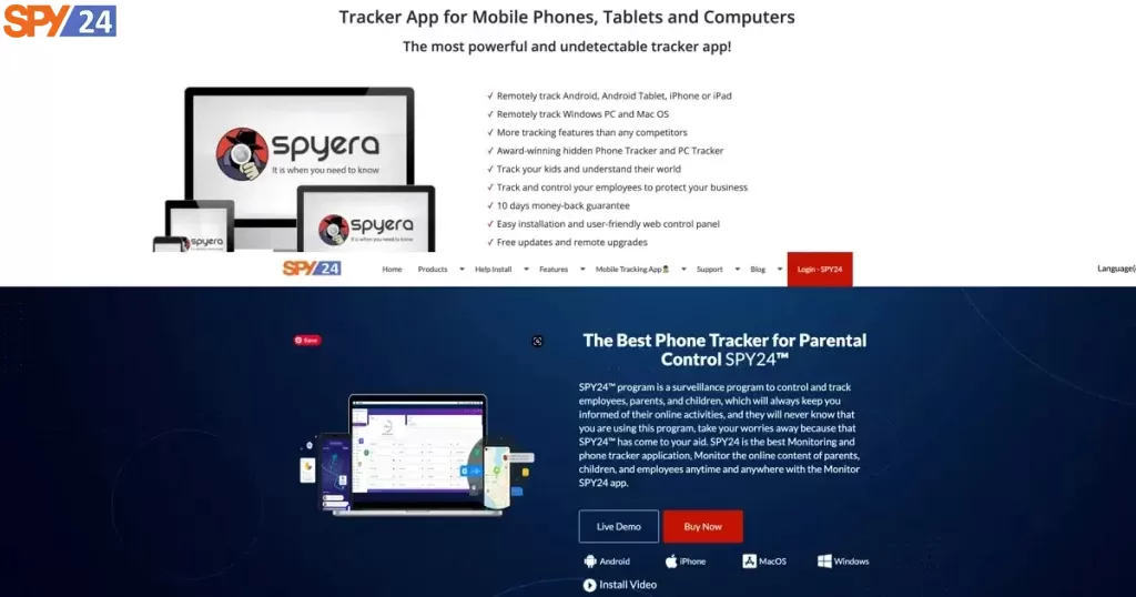 Spyera App Reviews 2023 - Mobile and computer monitoring software 8 Spyera VS SPY24