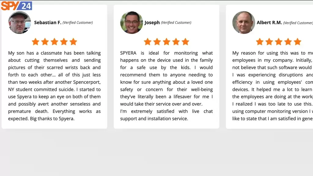 Spyera App Reviews 2023 - Mobile and computer monitoring software 5 What Does the Customer Say about Spyera?