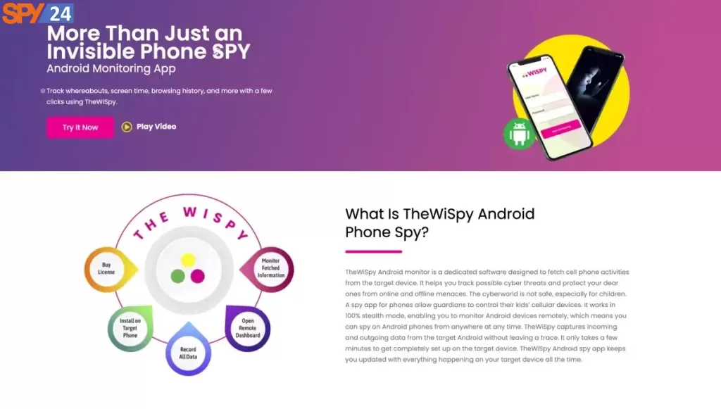 TheWiSpy Review 2023 - Cell Phone Monitoring App 6 TheWiSpy for Android