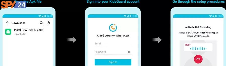 Install KidsGuard for WhatsApp 
