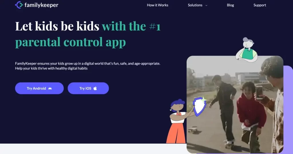 FamilyKeeper Parental Control on Android Phone