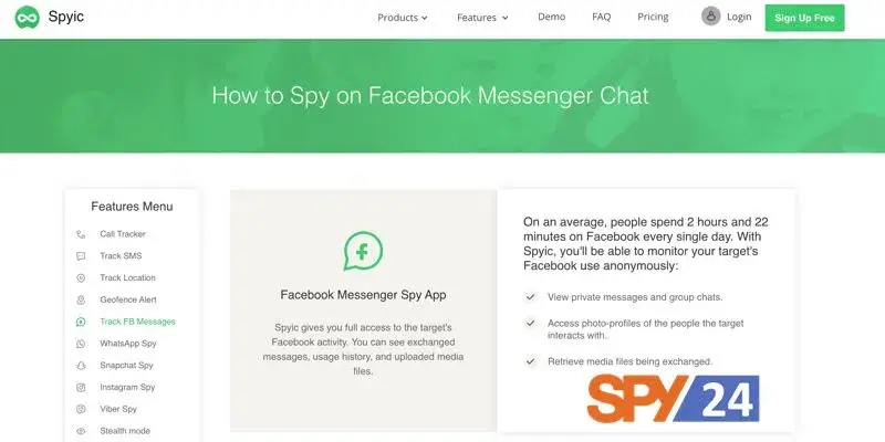 Spyic makes it easy to keep an eye on Facebook Messenger