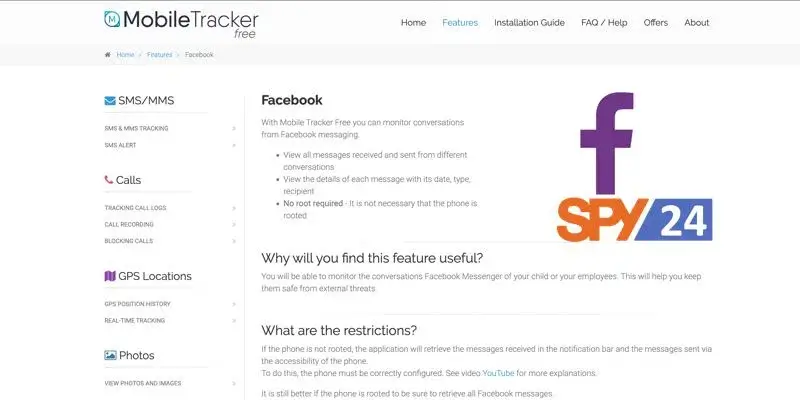 Mobile Tracker Free App to Hack Facebook Messenger