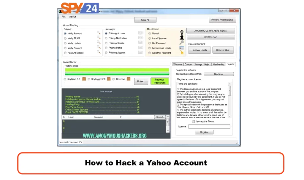 How to Hack a Yahoo Account