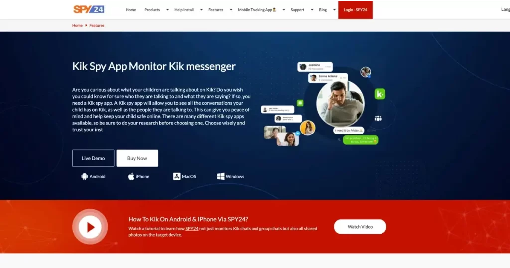 best app to hack Kik in 2023 is SPY24