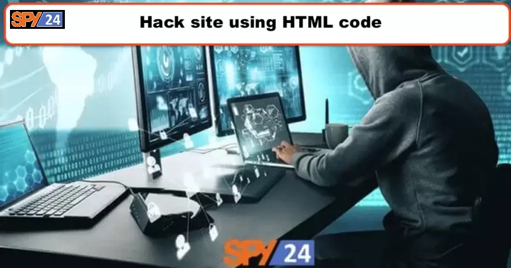 Hack site using HTML code
