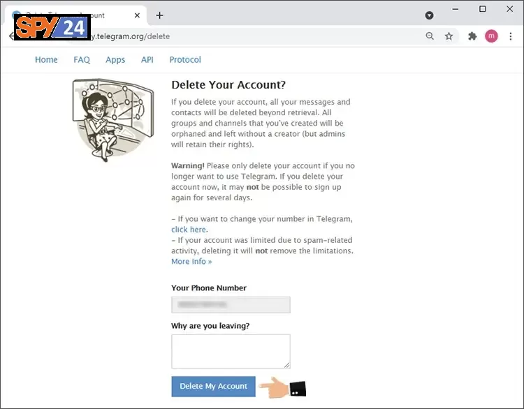 How to Delete a Telegram Account With The Link