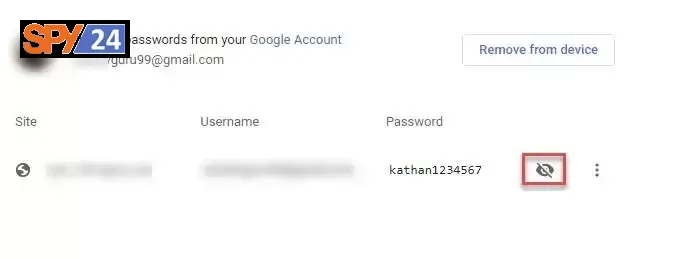 Locate the Gmail account
