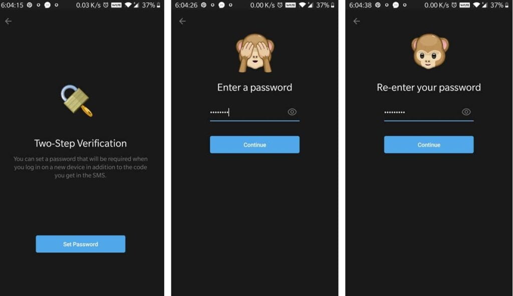 To secure Telegram, enable two-step verification
